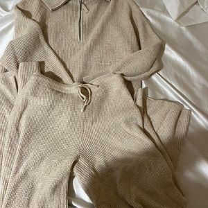 Aerie CozyUp Waffle Knit Set